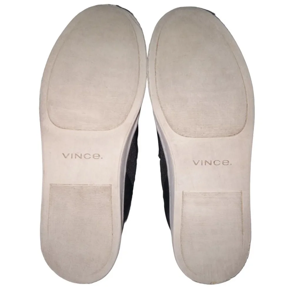 VINCE – Warren Black Slip-On Platform Sneakers Women’s 7.5M – well loved